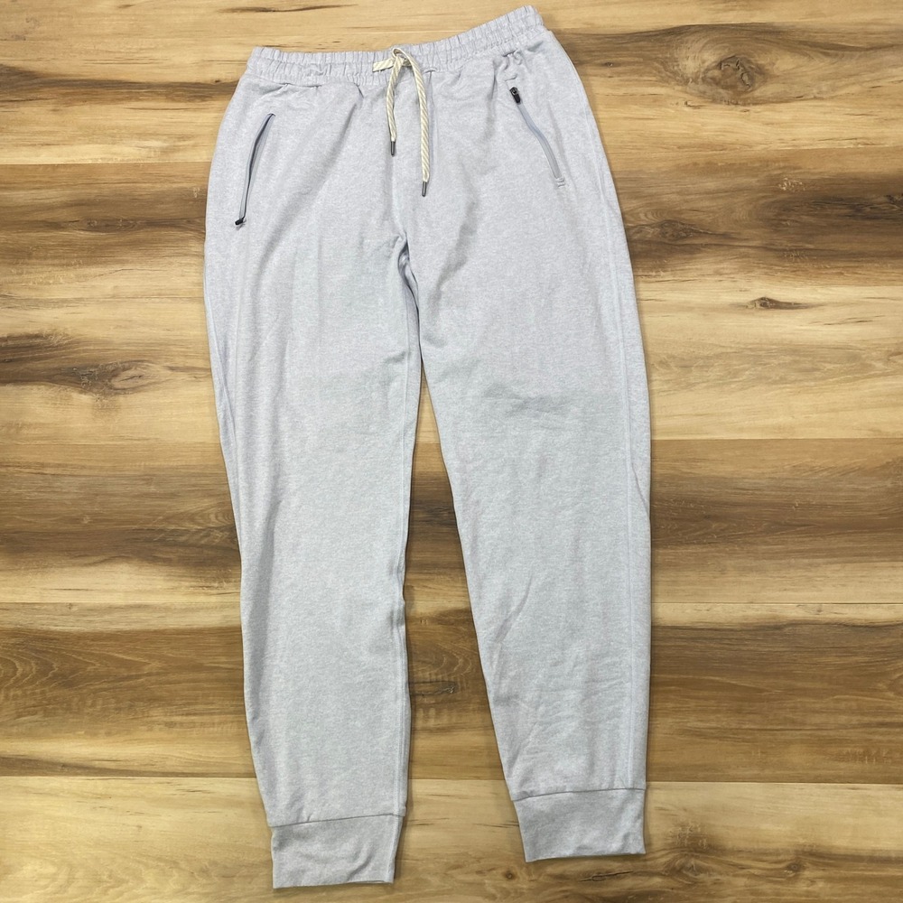 Vuori Ponto Performance Jogger Size L Heather Grey Activewear Pants Stretch